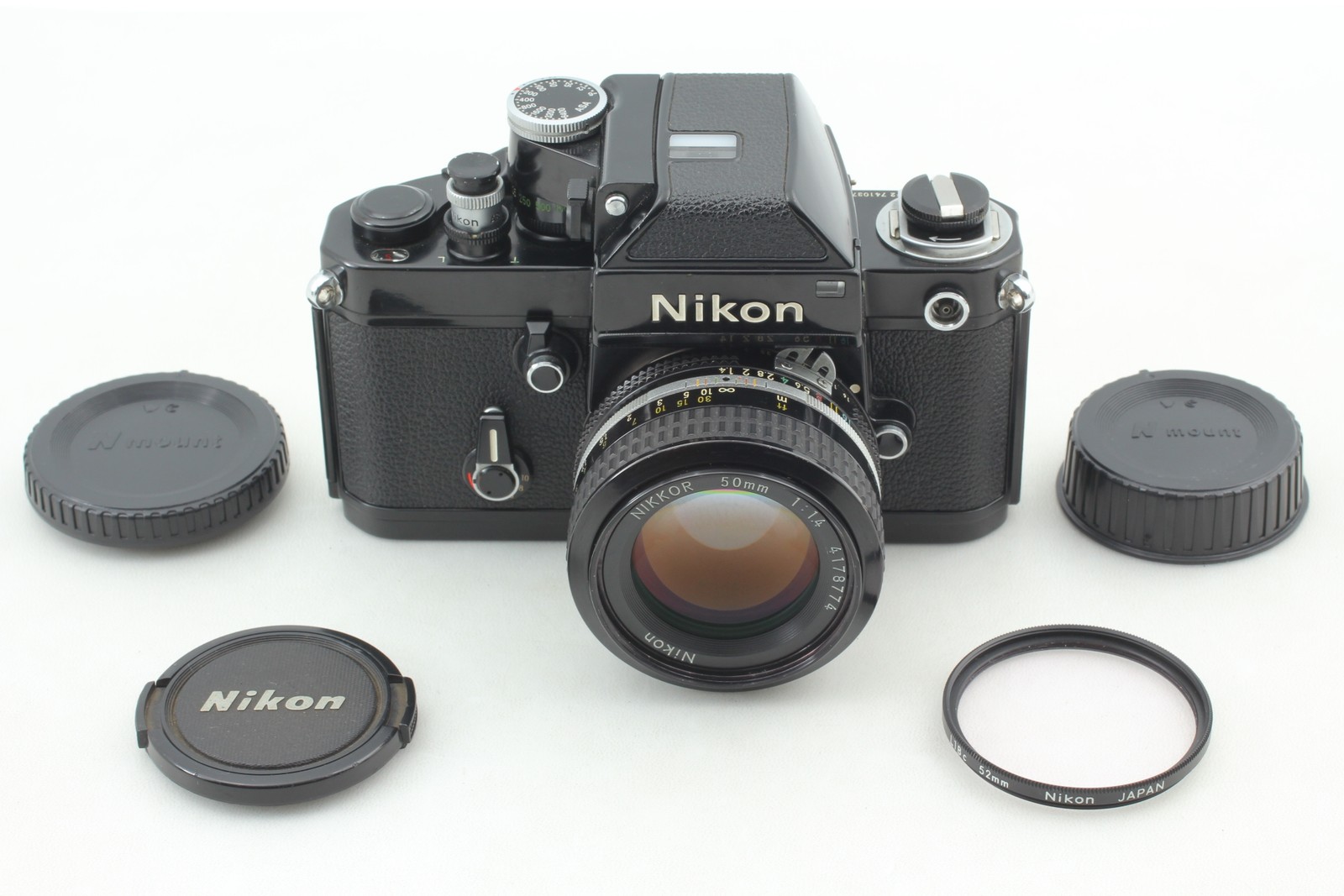 READ [Near MINT] Nikon F2 Photomic Black + Nikkor Ai 50mm f/1.4 Lens From JAPAN