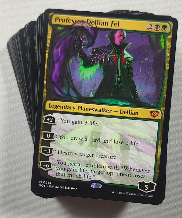 MTG Green Black Pests 75 Card Standard Deck with Professor Dellian Fel