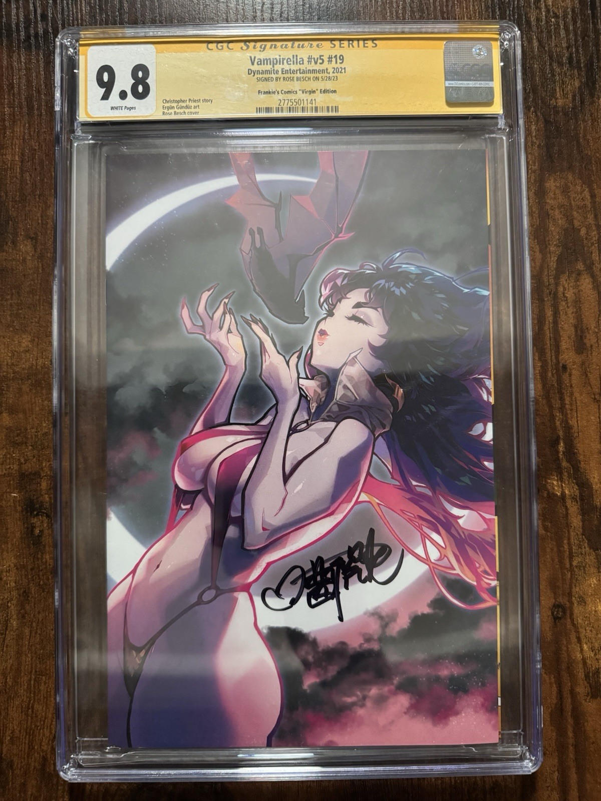 Vampirella #v5 #19 CGC SS 9.8 Signed By Rose Besch VIRGIN EXCLUSIVE VARIANT 2021 Vampirella #v5 #19 CGC SS 9.8 Signed By Rose Besch VIRGIN EXCLUSIVE VARIANT 2021