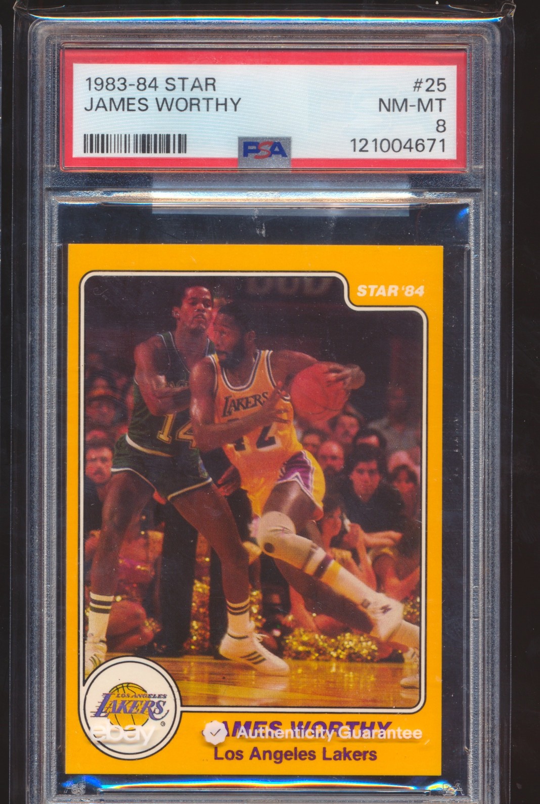 1983-84 Star James Worthy #25 PSA 8