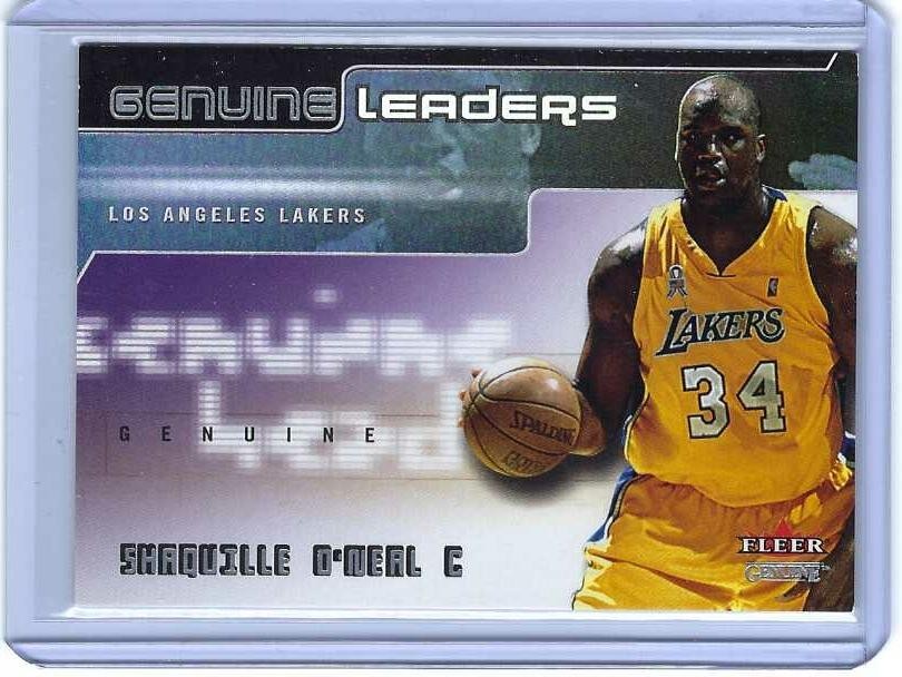 2002-03 Fleer Genuine Leaders Shaquille O\'Neal #GL2 HOF lakers 2002-03 Fleer Genuine Leaders Shaquille O\'Neal #GL2 HOF lakers
