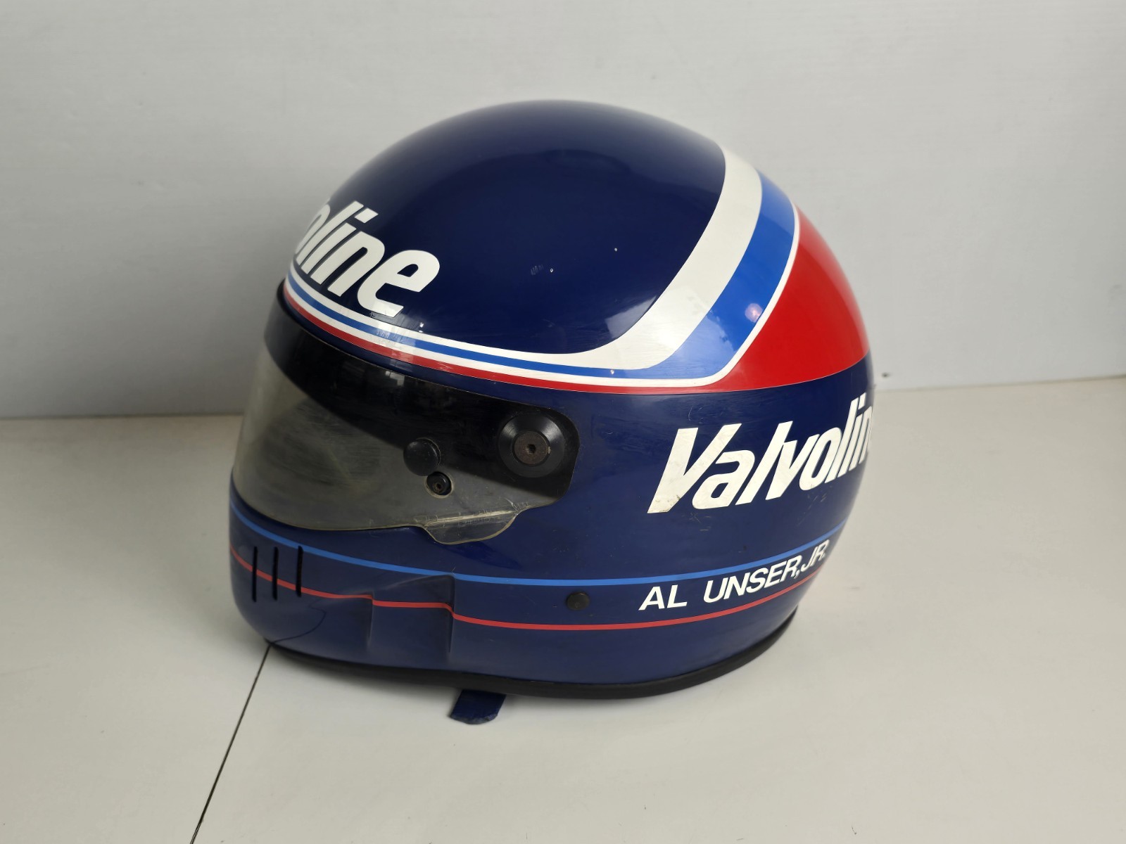 Al Unser Jr Rare full size Nascar Racing helmet Valvoline Dj Mfg Co. Vintage Al Unser Jr Rare full size Nascar Racing helmet Valvoline Dj Mfg Co. Vintage