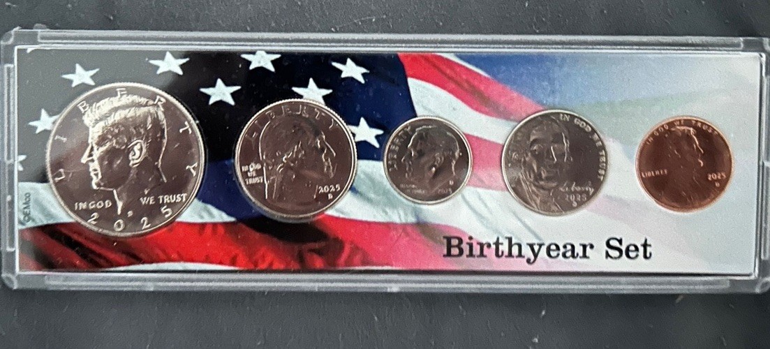 2025 Birth Year Set 5 Bright Uncirculated Coins 2025 Birth Year Set 5 Bright Uncirculated Coins