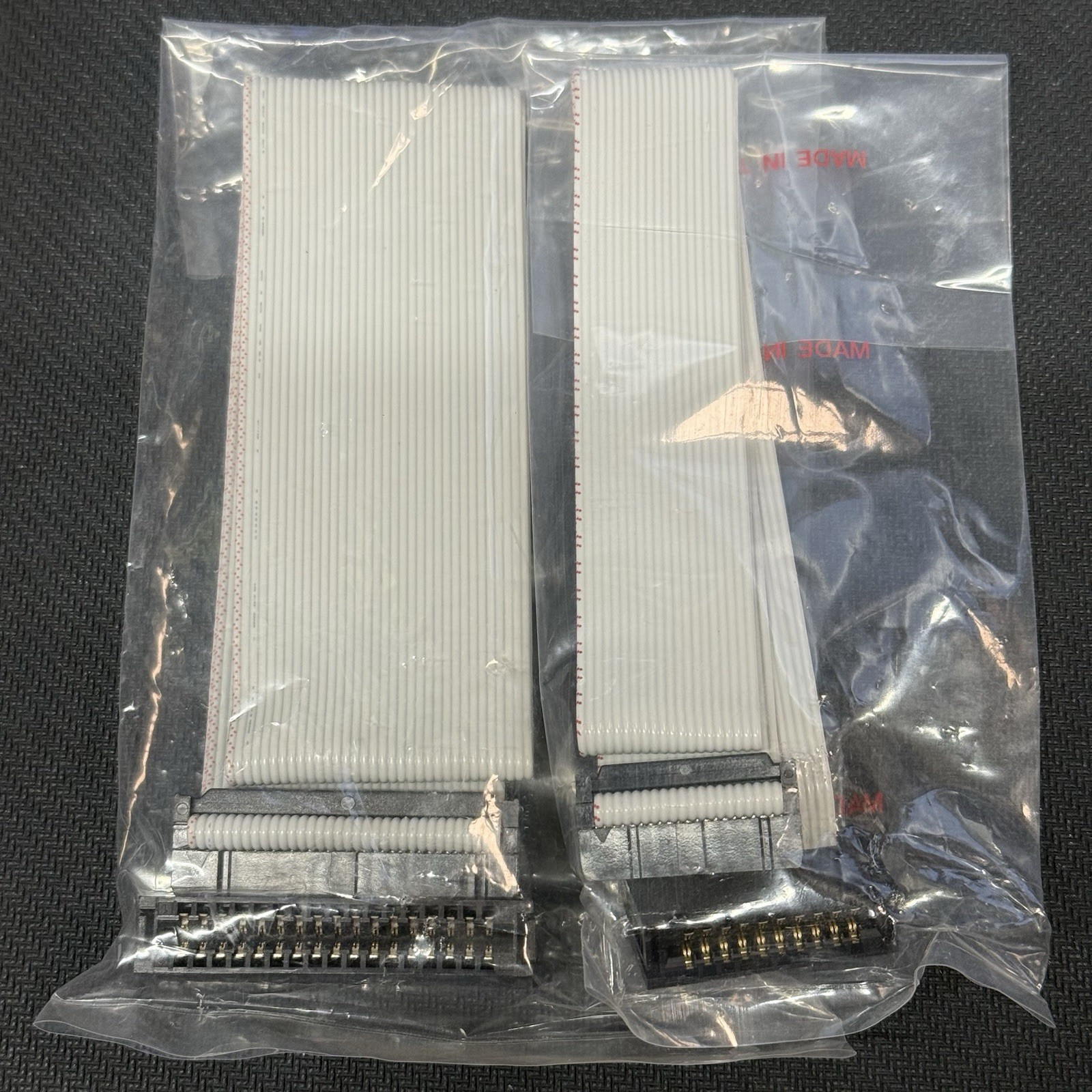 Vintage MFM RLL ESDI Hard Drive Cable Set 18in Gold Contacts Factory Sealed Vintage MFM RLL ESDI Hard Drive Cable Set 18in Gold Contacts Factory Sealed