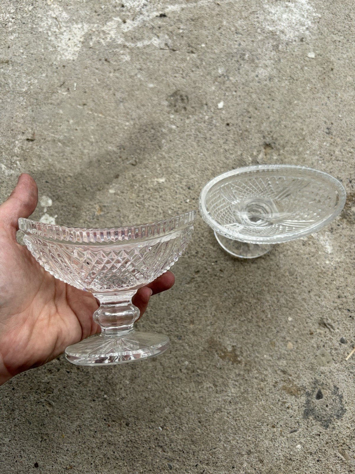 vintage Waterford Heritage miniature footed boat bowl vintage Waterford Heritage miniature footed boat bowl