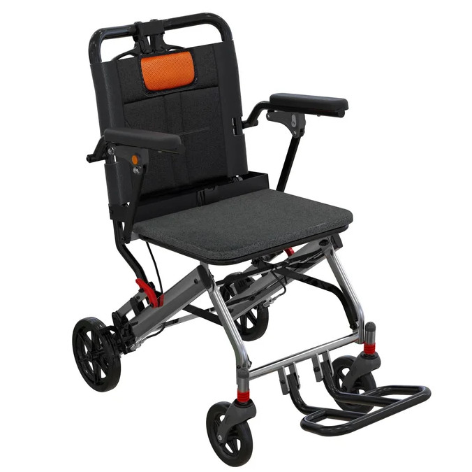 Garvee Lightweight Folding Transport Wheelchair, 24 lbs, 220 lbs Capacity, Locki Garvee Lightweight Folding Transport Wheelchair, 24 lbs, 220 lbs Capacity, Locki