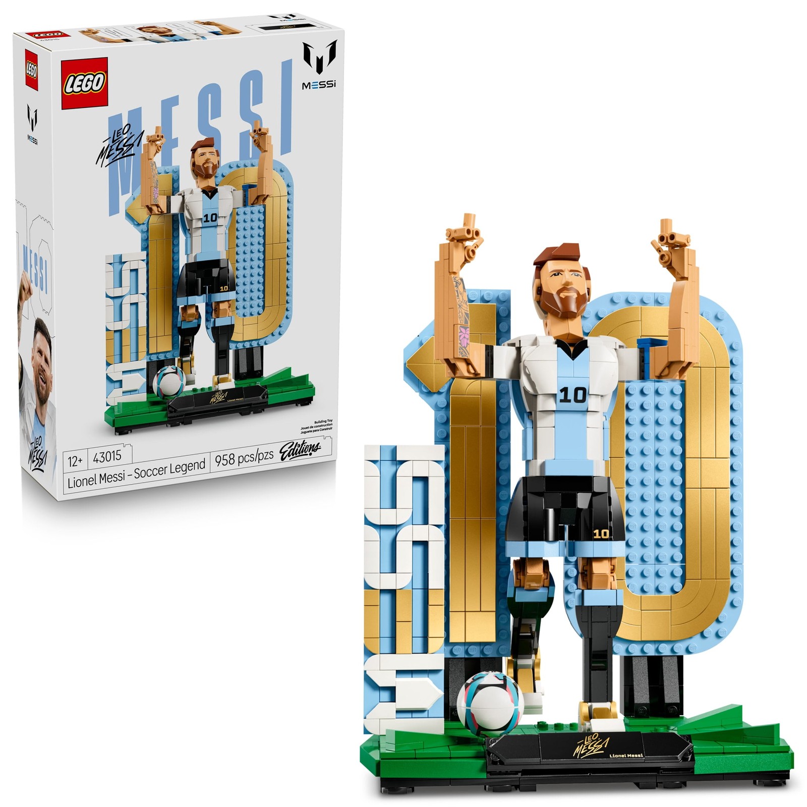 LEGO Editions Lionel Messi Soccer Legend Building Set, 958 Pieces, Multicolor,