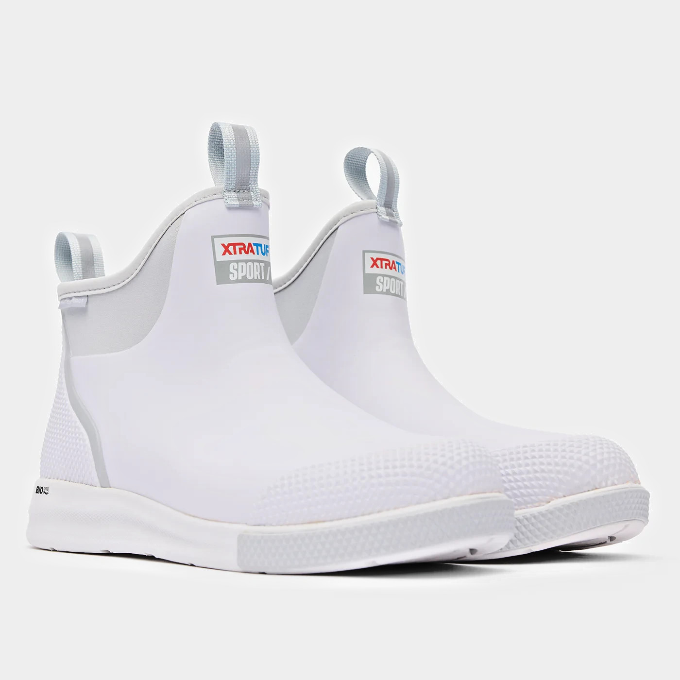 XTRATUF Men's Ankle Deck Boot Sport Waterproof Pull On Slip Resistant White XTRATUF Men's Ankle Deck Boot Sport Waterproof Pull On Slip Resistant White