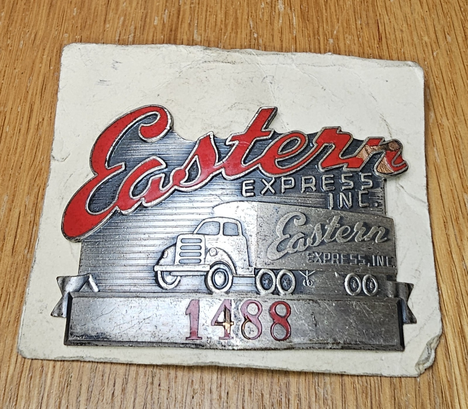 Rare 1963 Eastern Express Inc Trucking Trucker's Cap Hat Badge Pin