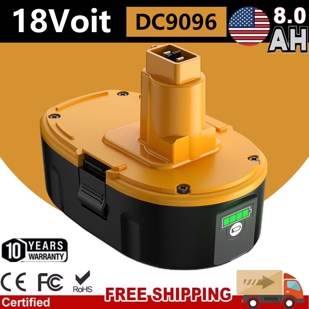 1-4X 18V For Dewalt 18VOLT 8.0Ah Li-ion/NIMH 7.0AH Battery/Charger DC9096 DC9098