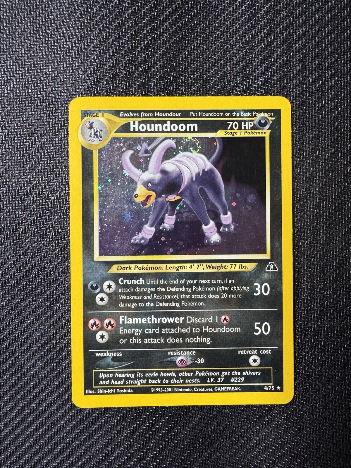 Houndoom 4/75 Neo Discovery Holo W/ SWIRL Houndoom 4/75 Neo Discovery Holo W/ SWIRL