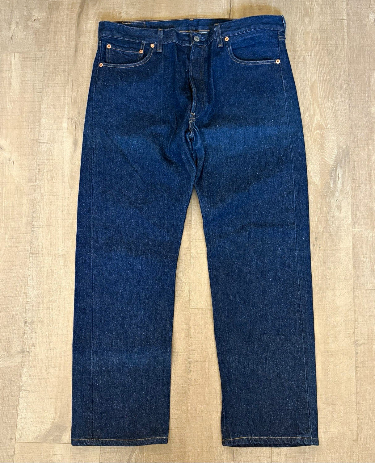 Levi\'s 501XX Men\'s Dark Wash Blue Denim Jeans 36x32 Straight Button Fly