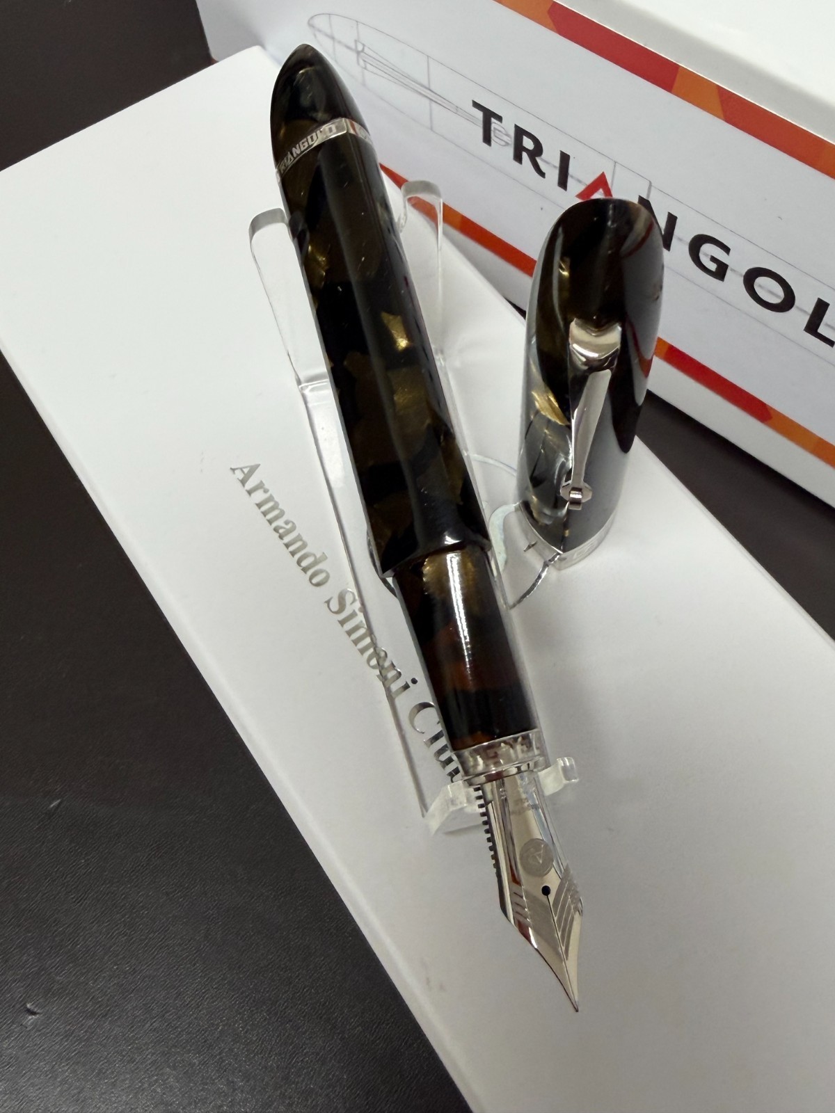 ASC Armando Simoni Club Triangolo Green Saft Fountain Pen  LE  14K Gold MF Nib