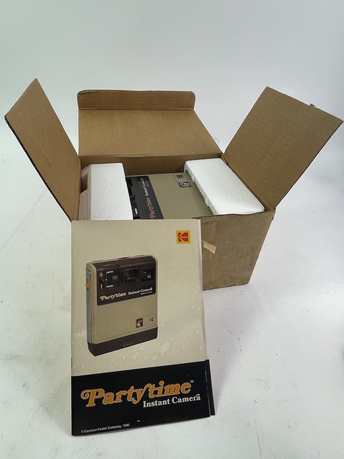Kodak Partytime Instant Film Camera with Manual in Box MINT Old Stock Unused Kodak Partytime Instant Film Camera with Manual in Box MINT Old Stock Unused