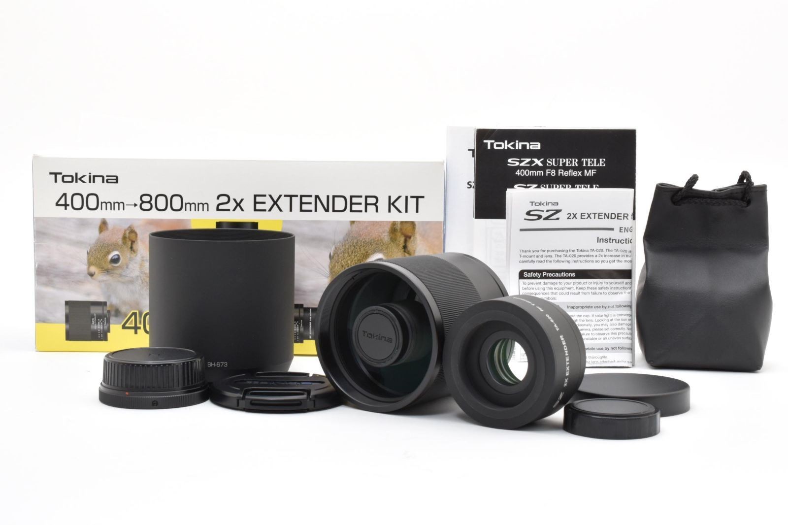 Return Excellent Condition Tokina Tokina SZX 400mm F8 Reflex 2 Extender KIT for