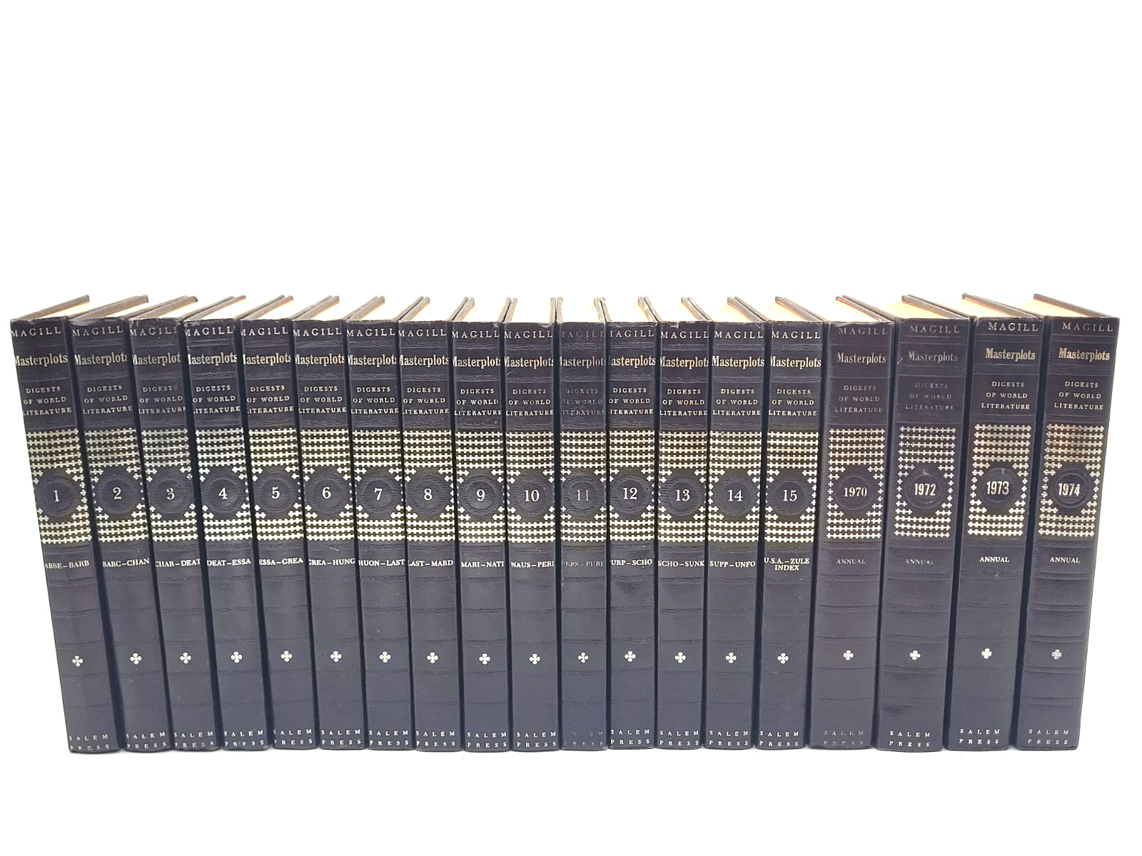 Masterplots Digests of World Literature Complete 15 Vol Set Plus 4 Annual Books
