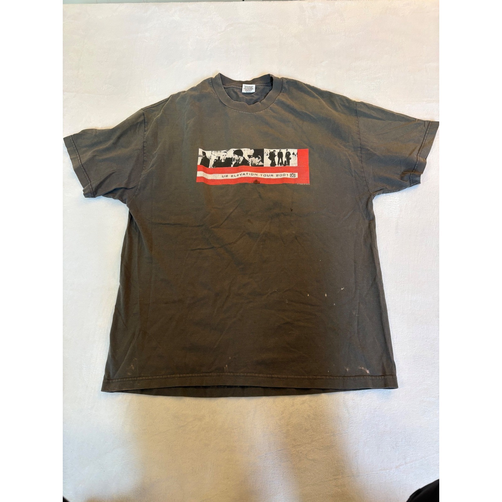 Vintage U2 Elevation Tour 2001 T-Shirt XL Murina Band Tee Faded Black Distressed Vintage U2 Elevation Tour 2001 T-Shirt XL Murina Band Tee Faded Black Distressed