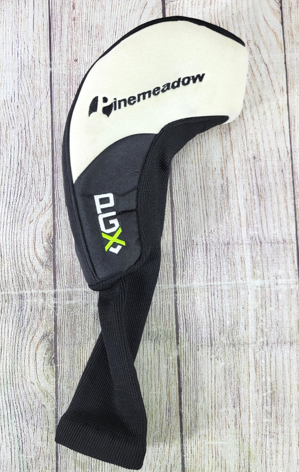 Pinemeadow PGX 1 Driver Golf Club Head Cover Black White Green Pinemeadow PGX 1 Driver Golf Club Head Cover Black White Green