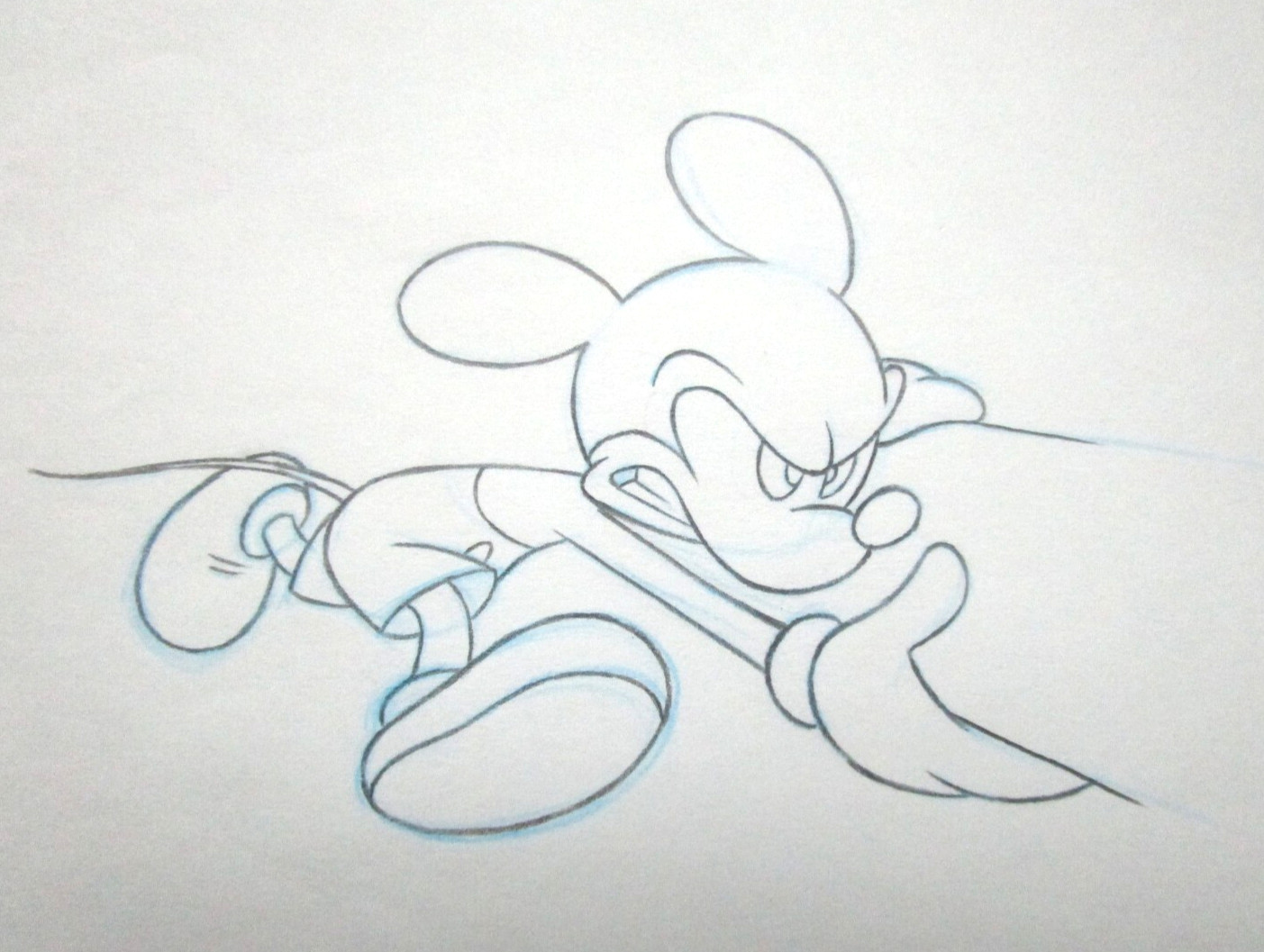 1980\'s MICKEY MOUSE WALT DISNEY ORIGINAL ANIMATION PRODUCTION cel DRAWING