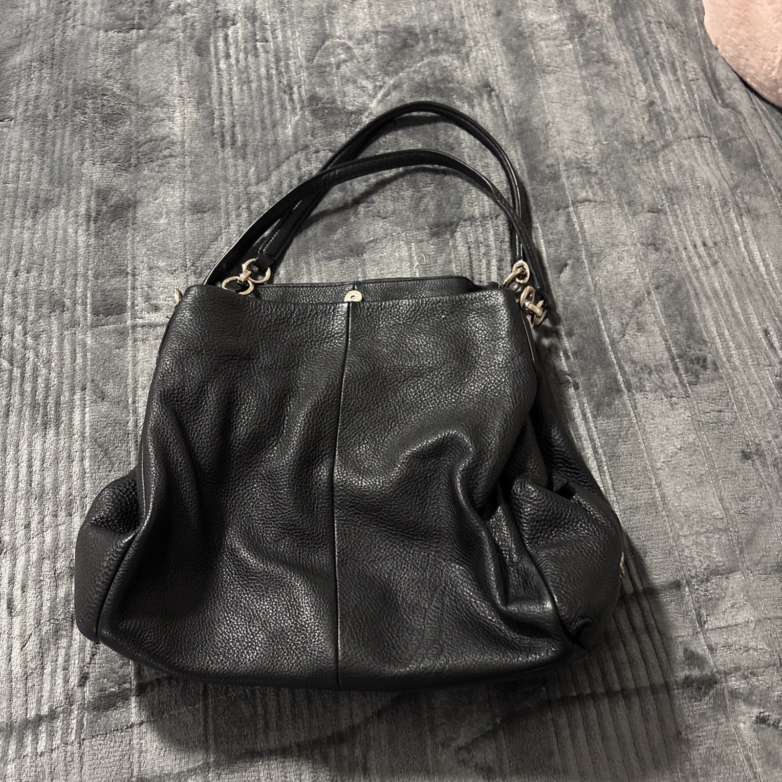 COACH Madison Phoebe Shoulder Bag With Slouchy Three Compartment And Dual Straps COACH Madison Phoebe Shoulder Bag With Slouchy Three Compartment And Dual Straps