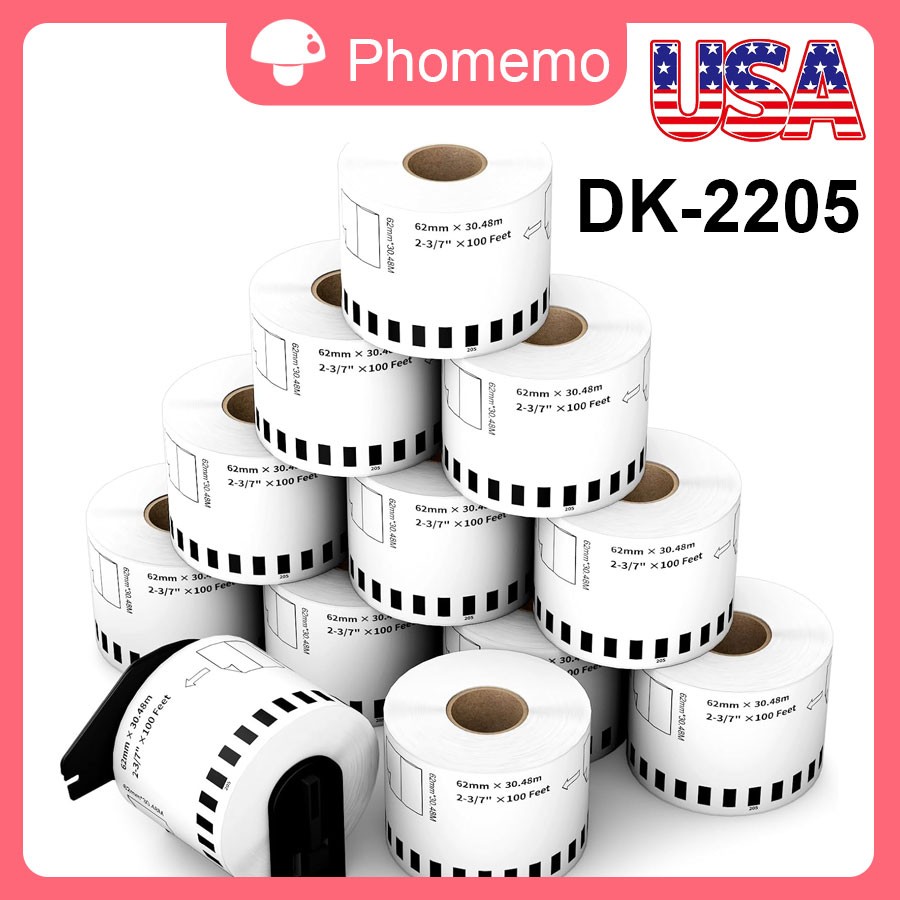 50Rolls 62mm DK-2205 DK2205 Continuous Paper Label W/Frame for Brother QL-570VM 50Rolls 62mm DK-2205 DK2205 Continuous Paper Label W/Frame for Brother QL-570VM