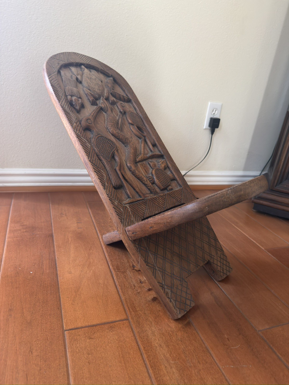 Vintage Carved African Birthing Chair Vintage Carved African Birthing Chair