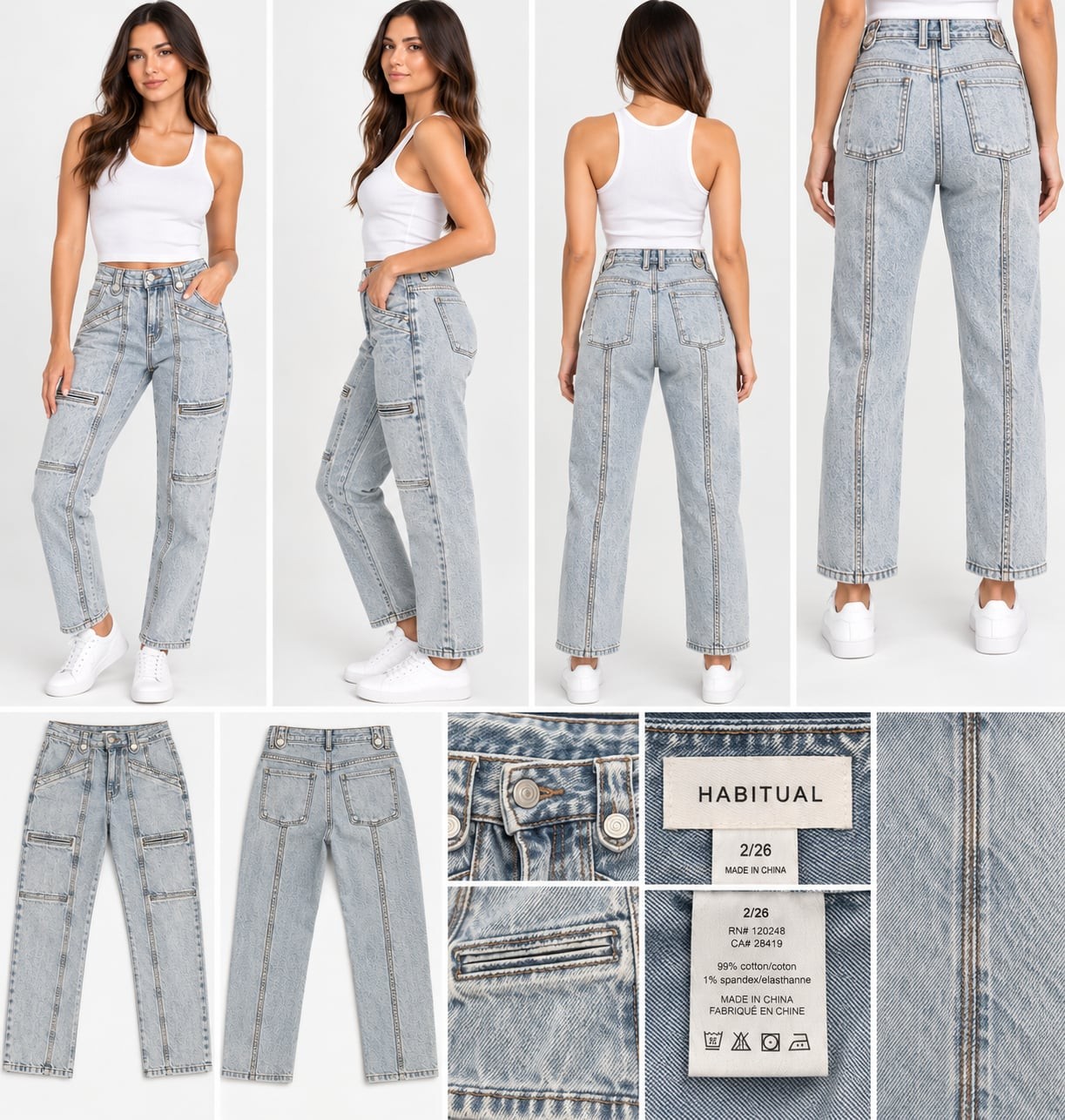 Habitual Light Wash Straight Leg Jeans Habitual Light Wash Straight Leg Jeans