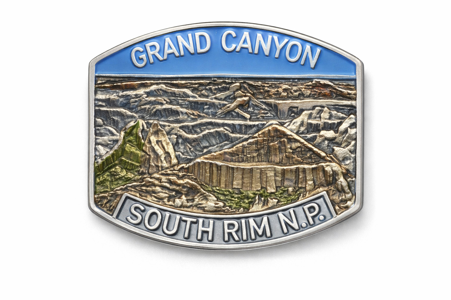 Grand Canyon National Park South Rim View Walking Staff Medallion