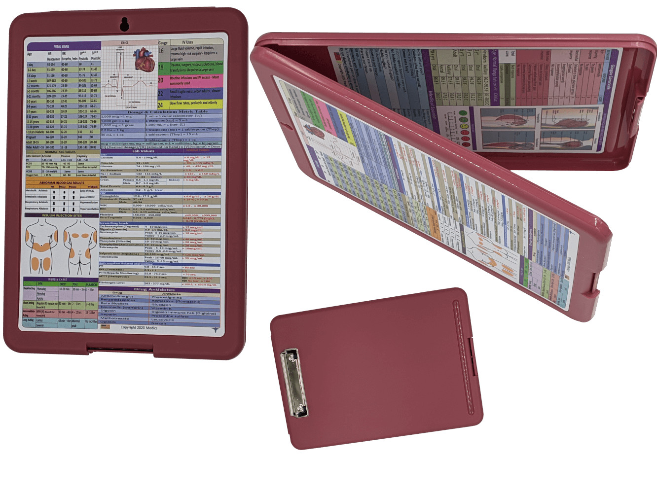 Nursing Clipboard -Rustic Red -reference sheets -great for clinical Nursing Clipboard -Rustic Red -reference sheets -great for clinical