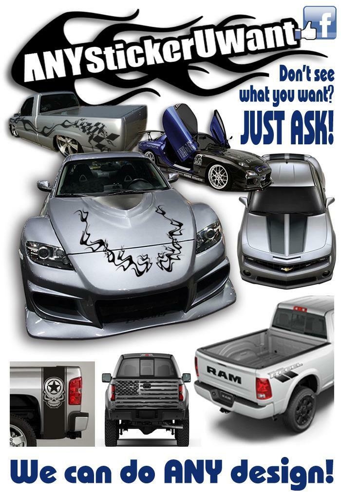Custom Side Graphic Vinyl Decals fits 2003 Mitsubishi Lancer OZ Rally
