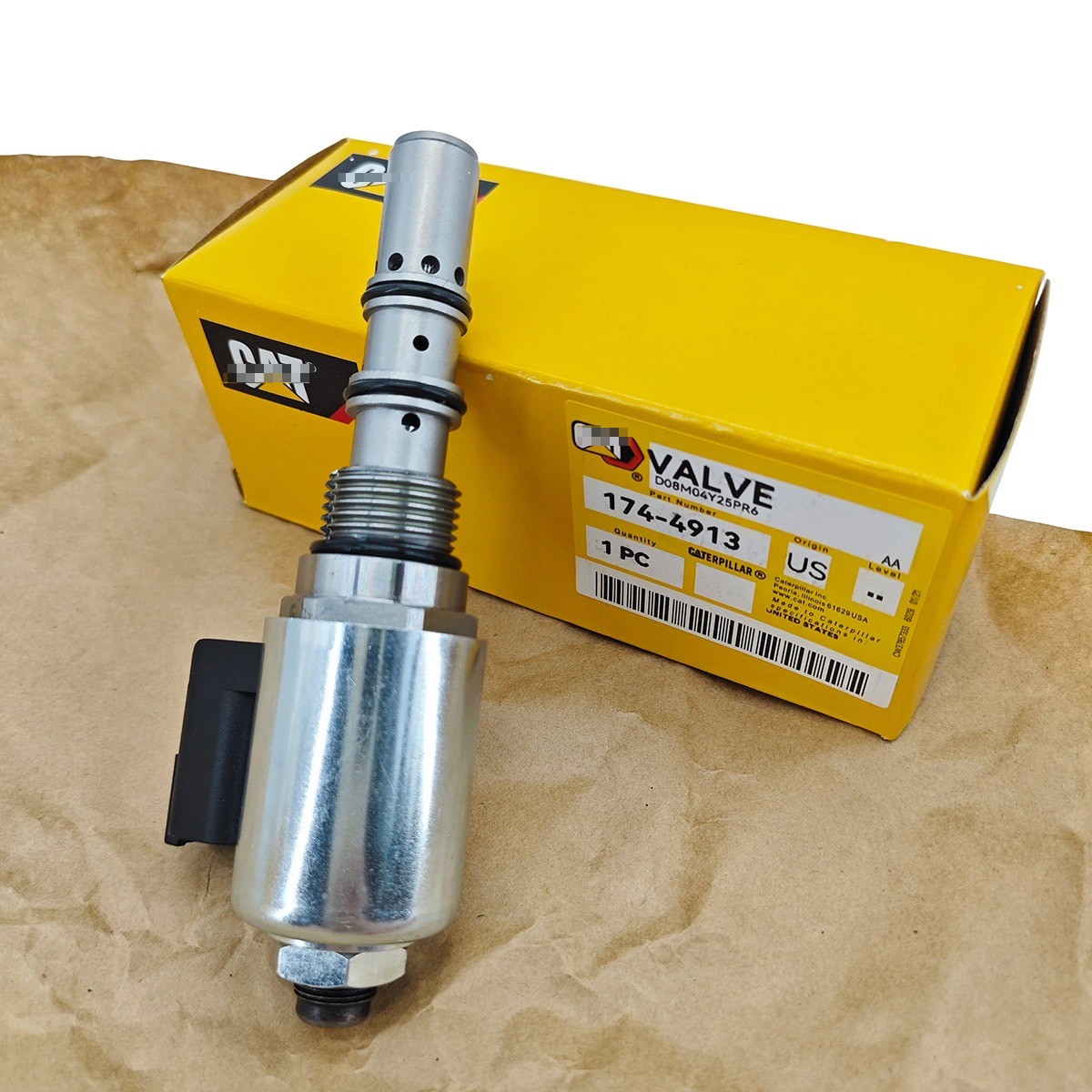 Hydraulic Solenoid Valve 174-4913 For CAT Wheel Loader 521B 950G 980G 1744913 Hydraulic Solenoid Valve 174-4913 For CAT Wheel Loader 521B 950G 980G 1744913