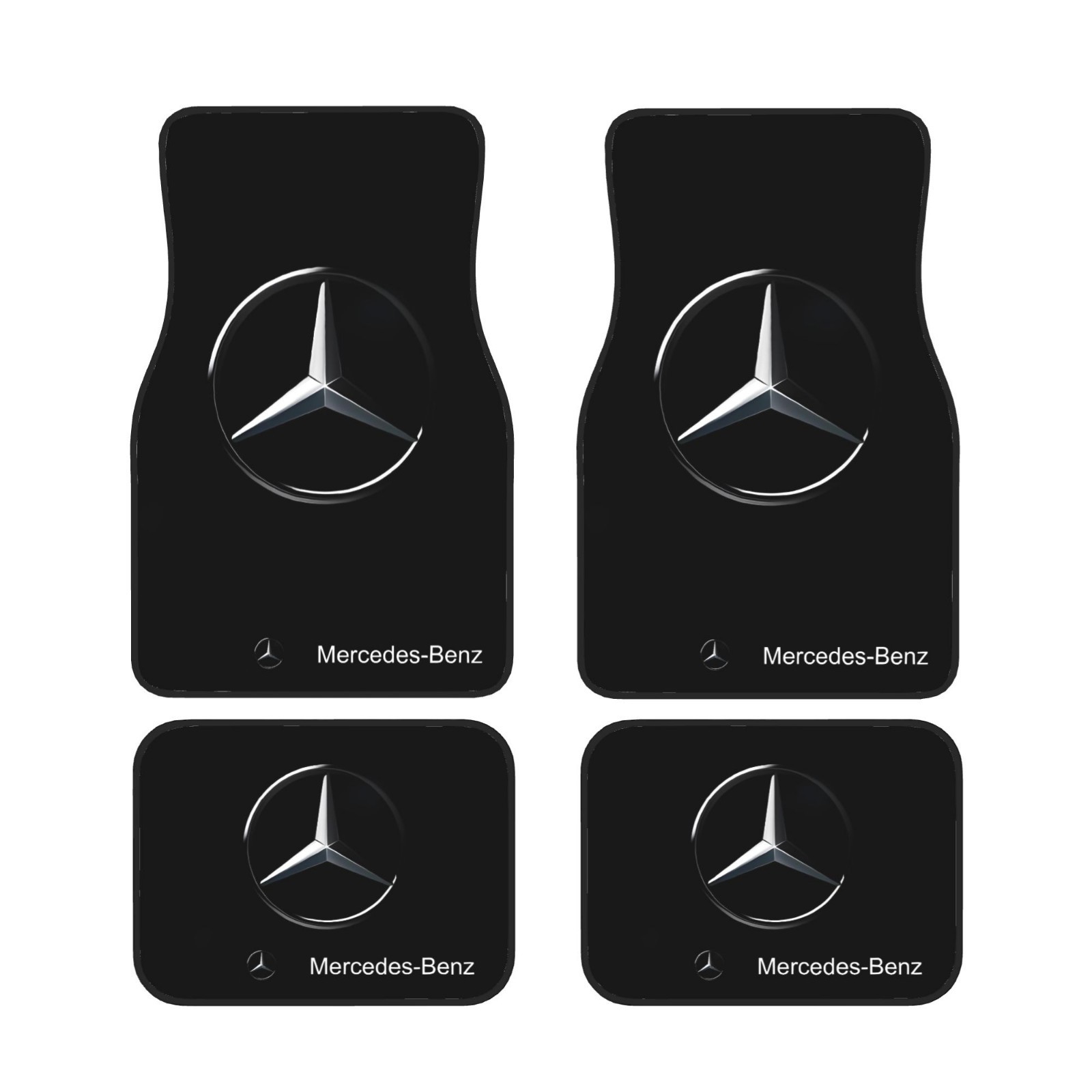 4 Piece Mercedes-Benz Car Front & Rear Floor Mat Set Non-Slip Carpet Mats