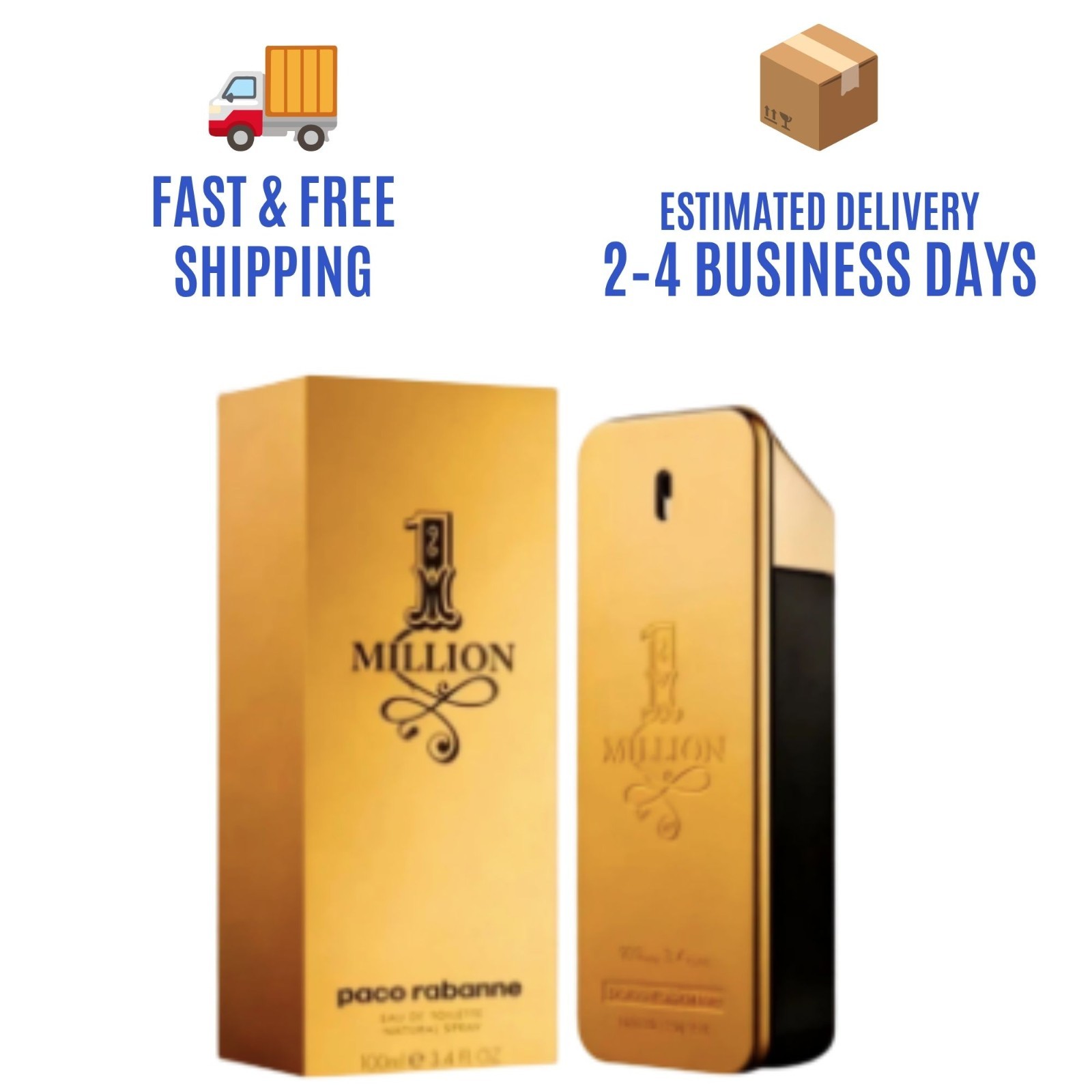 Paco Rabanne 1 Million Eau de Toilette Vaporisateur Spray for Men\'s 100 ml Paco Rabanne 1 Million Eau de Toilette Vaporisateur Spray for Men\'s 100 ml