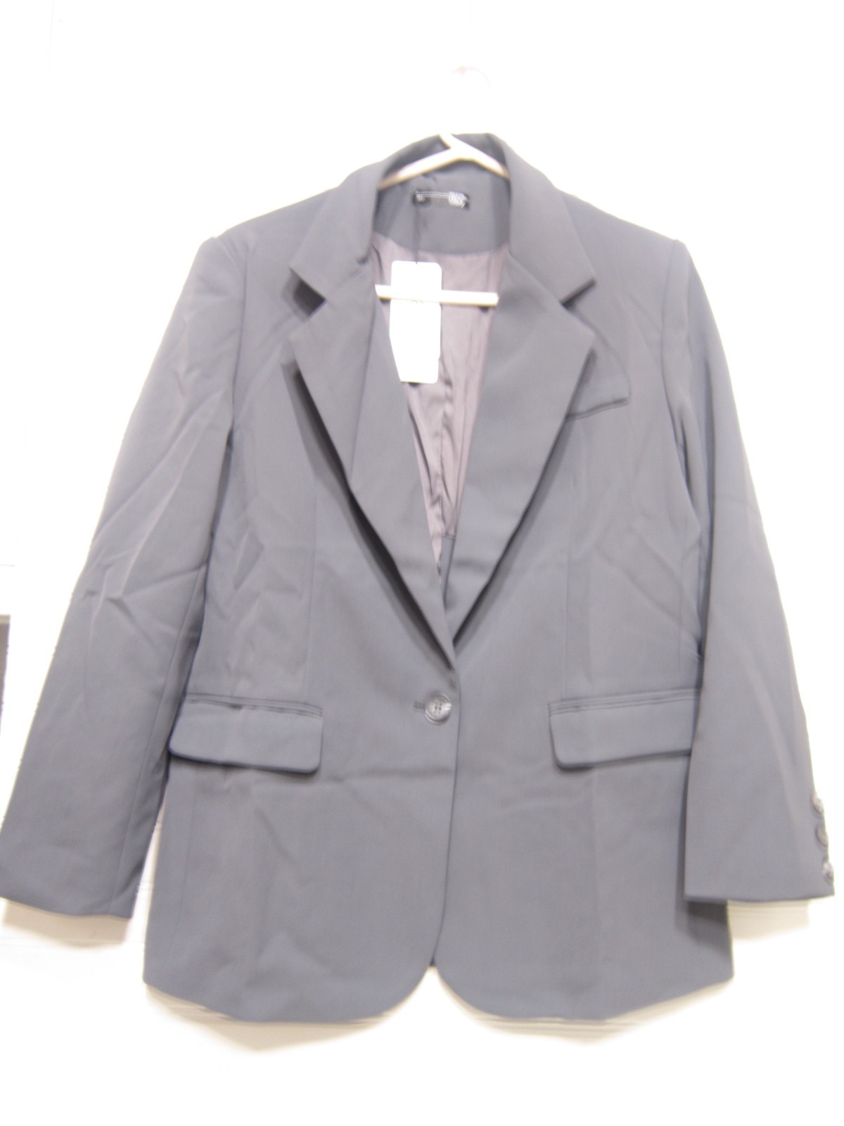 Dazy Womens Dark Gray Blazer One Button Size L Dazy Womens Dark Gray Blazer One Button Size L