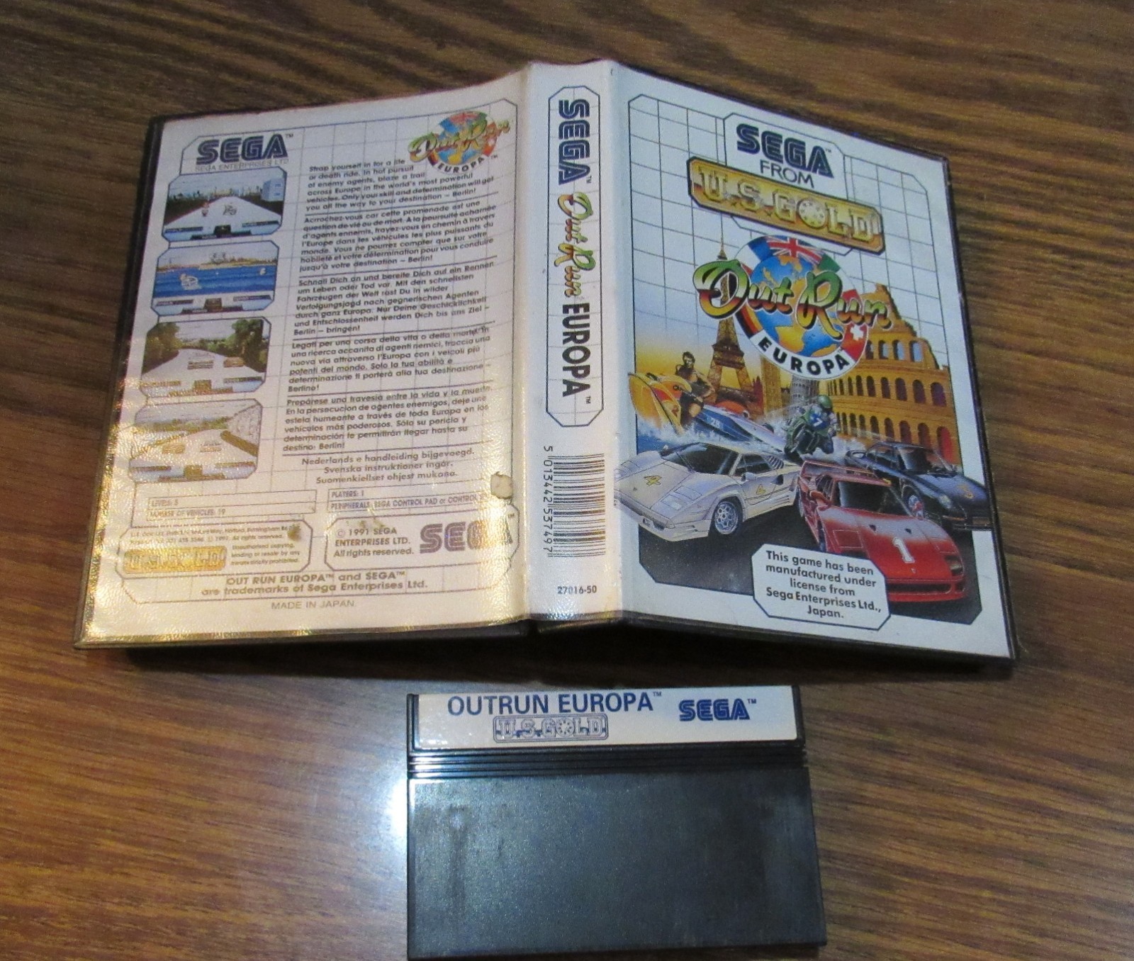 Out Run Europa Sega Master System SMS Cart Box US SELLER Out Run Europa Sega Master System SMS Cart Box US SELLER