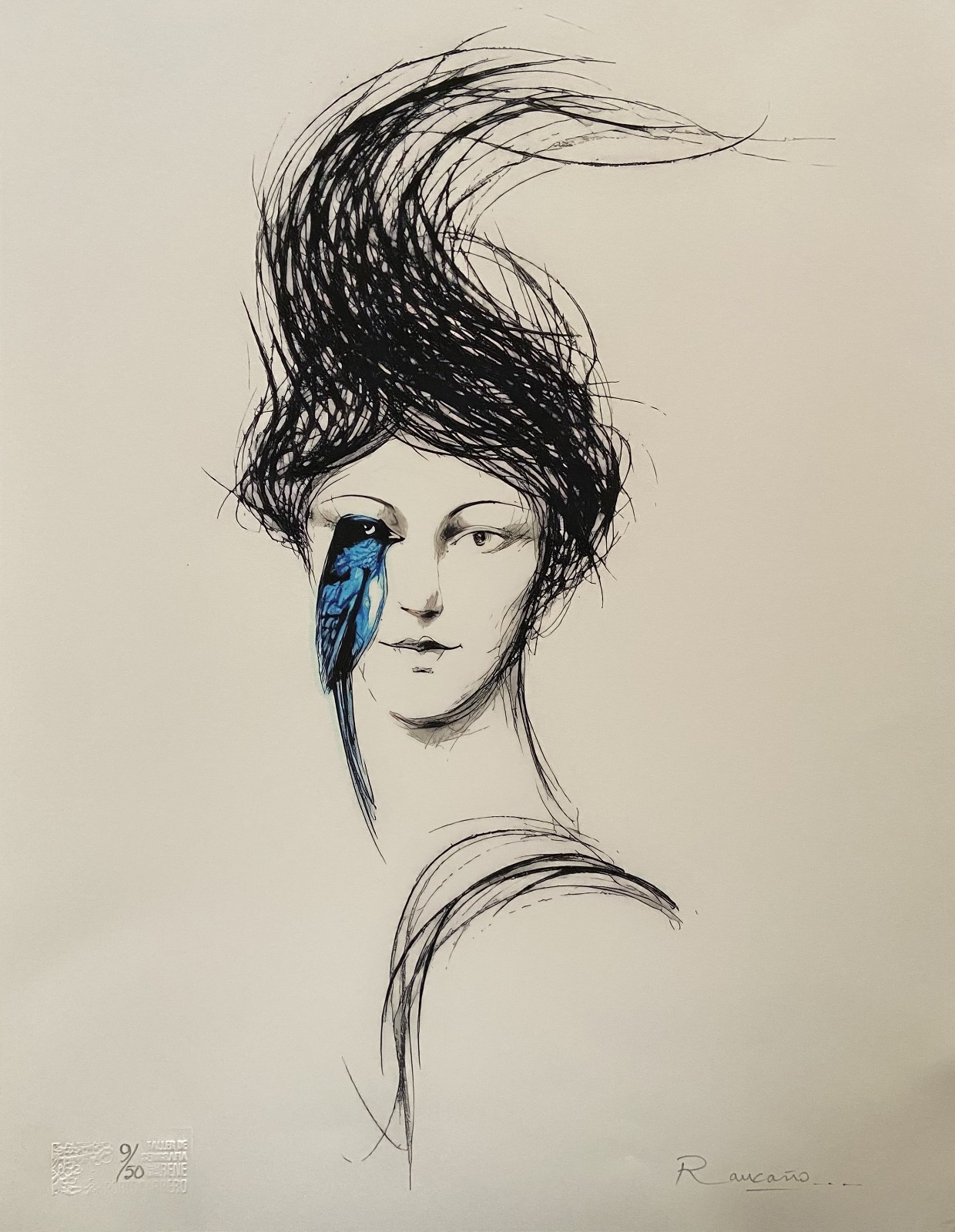CUBAN MASTER ERNESTO RANCAÑO  ART SERIGRAPHY HAND SIGNED VERY LIMITED EDITION 50