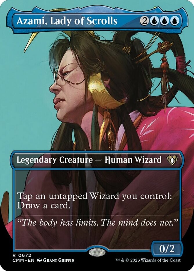 Azami, Lady of Scrolls - Borderless NM-Mint Commander Masters MTG