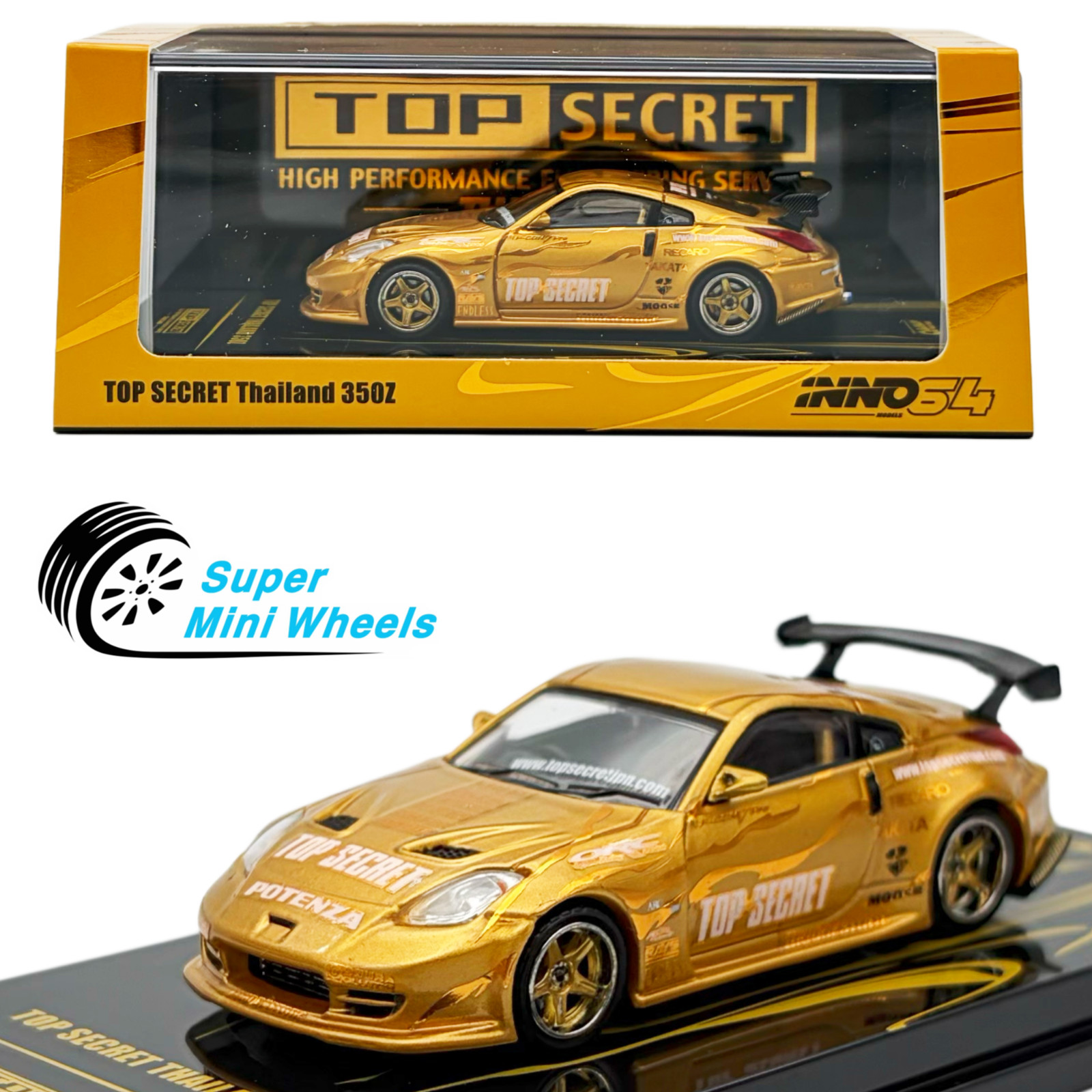 INNO64 1:64 Top Secret Thailand  Nissan 350Z Gold