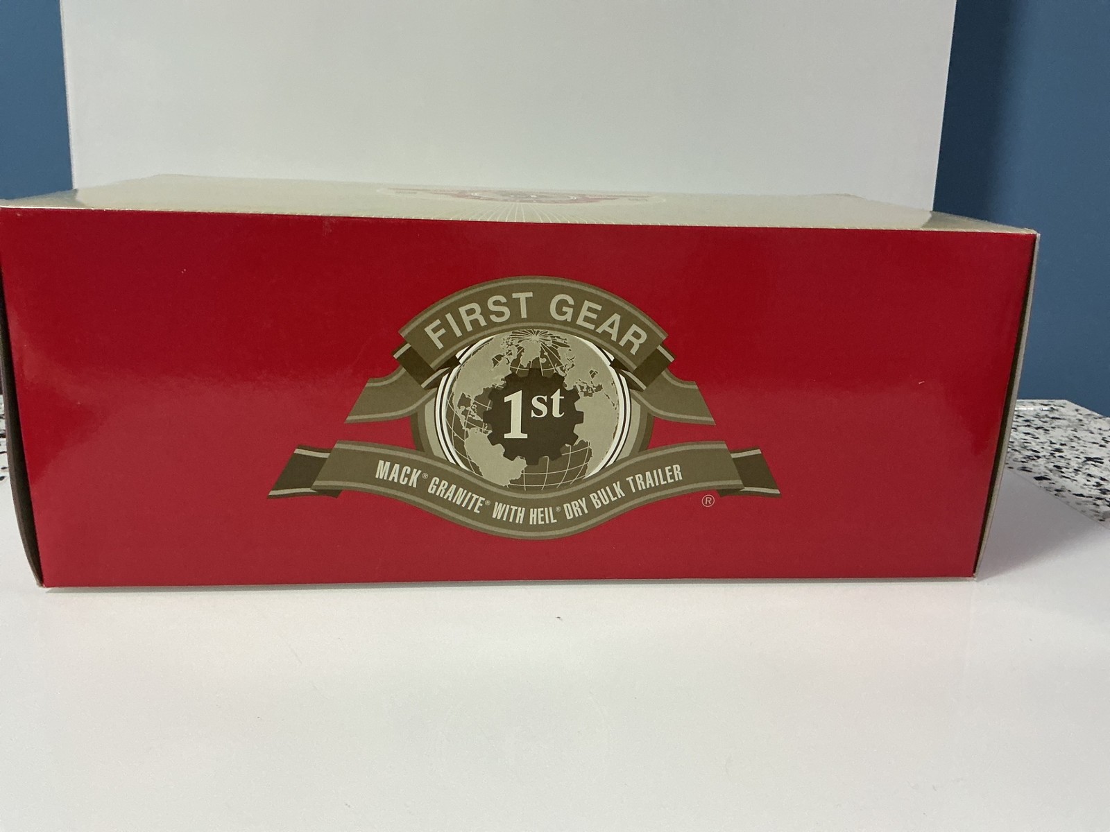 1:34 FIRST GEAR “READY MIX” MACK GRANITE TRUCK WITH DRY BUCK TRAILER #10-3510