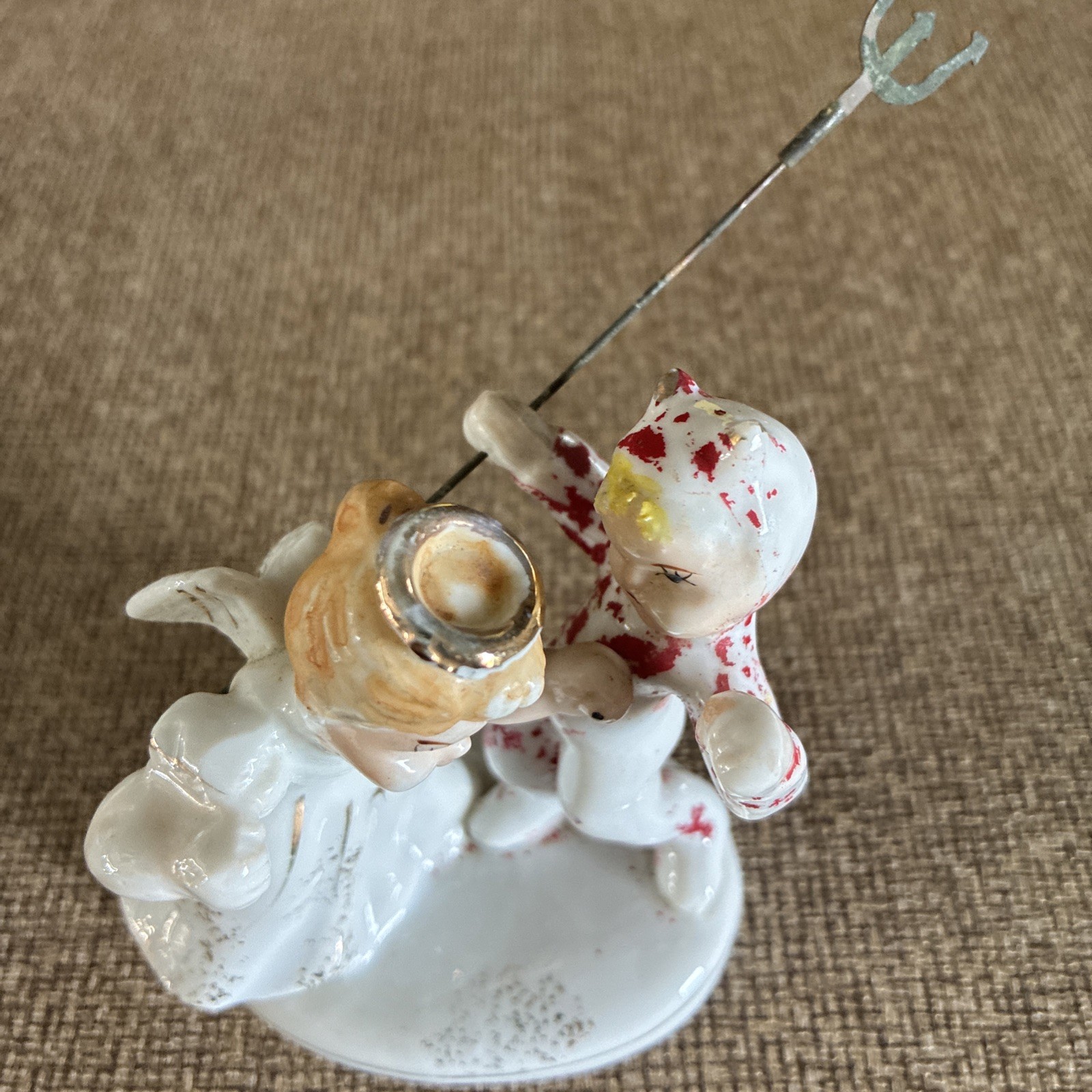 Lefton Vintage 1950\'s Napco China Saint And Sinner 3 Lefton Vintage 1950\'s Napco China Saint And Sinner 3
