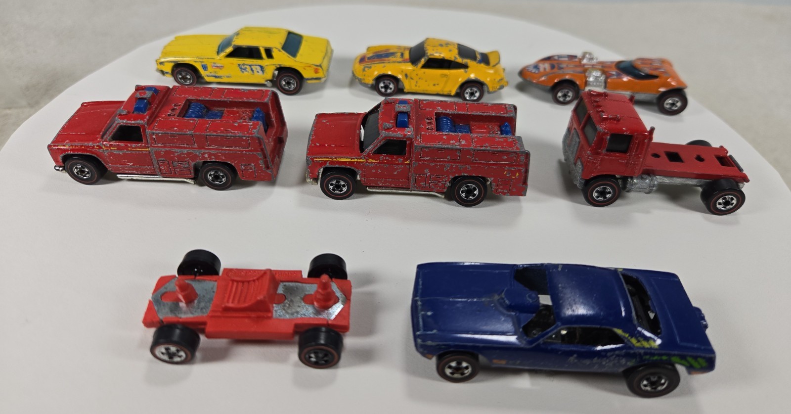 Vintage Hot Wheels Redline Lot of 8 - P-911, Twin Mill, Top Eliminator, Semi Vintage Hot Wheels Redline Lot of 8 - P-911, Twin Mill, Top Eliminator, Semi