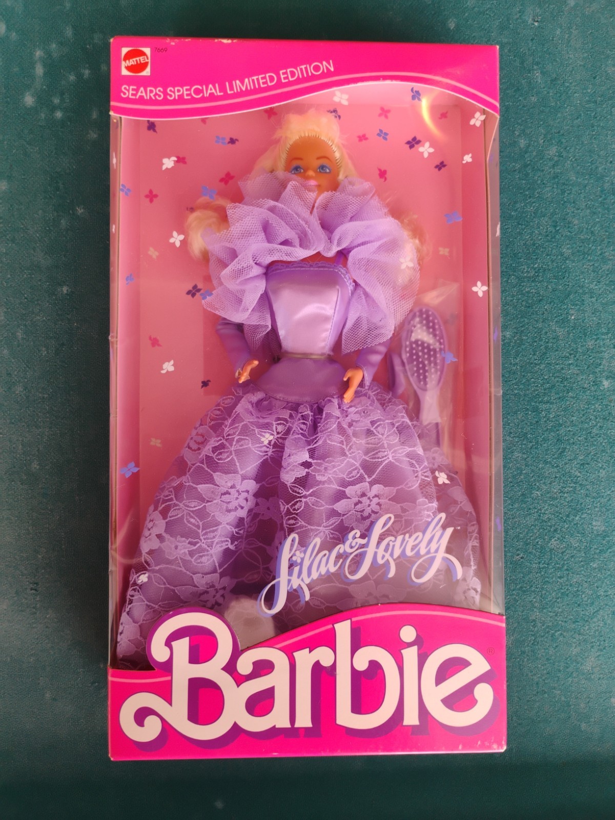 Vintage Barbie Doll Lilac Lovely Lace Sears 1987 Mattel NRFB 7669 Blonde Edition Vintage Barbie Doll Lilac Lovely Lace Sears 1987 Mattel NRFB 7669 Blonde Edition