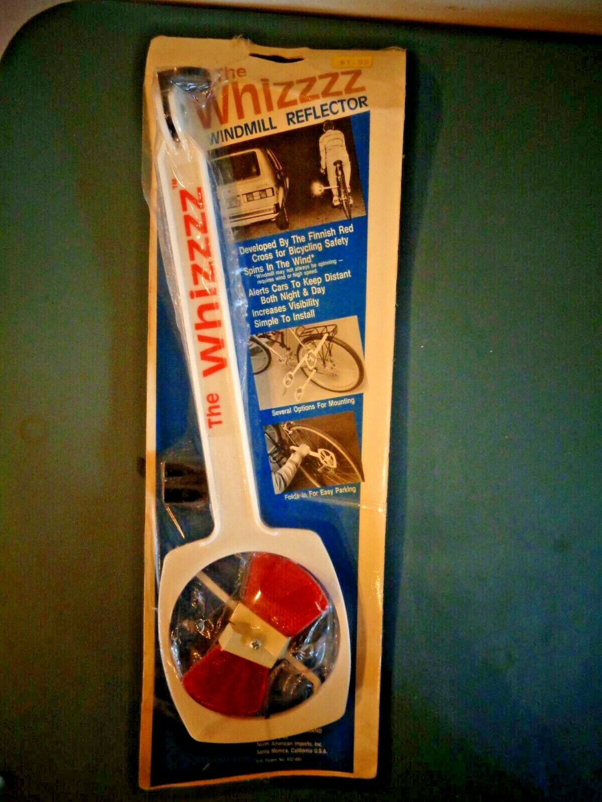 VINTAGE RARE NEW OLD STOCK THE WHIZZZZ BICYCLE WIND MILL BIKE REFLECTOR