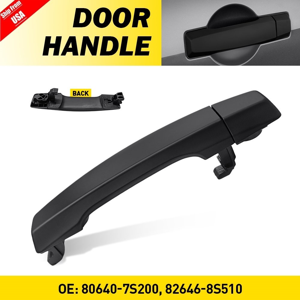 Exterior Door Handle For 2004-2018 Nissan Titan Black Front Passenger RH Side