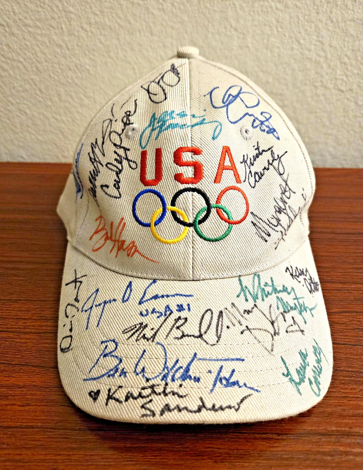 Michael Phelps Signed (Plus 19 Other Swimmers) 2004 U.S. Olympic Swim Team Hat