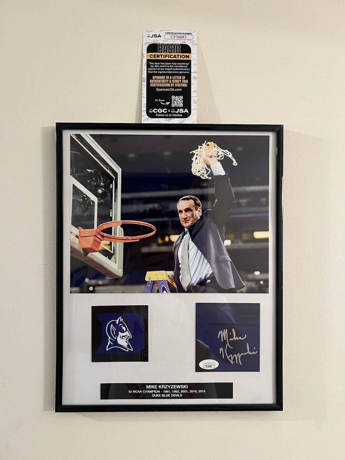 MIKE KRZYZEWSKI AUTOGRAPHED PHOTO DUKE BLUE DEVILS 11X14 COACH K BASKETBALL JSA MIKE KRZYZEWSKI AUTOGRAPHED PHOTO DUKE BLUE DEVILS 11X14 COACH K BASKETBALL JSA