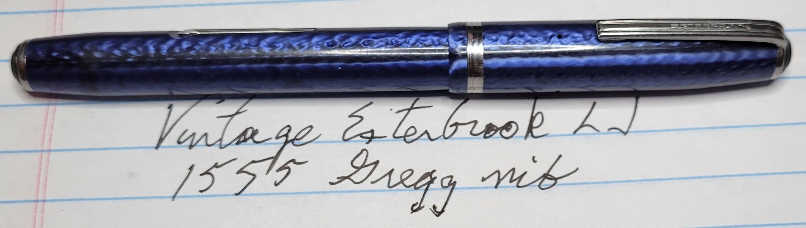 Vintage Esterbrook LJ Blue Fountain Pen 1555 Gregg Nib 1950s Vintage Esterbrook LJ Blue Fountain Pen 1555 Gregg Nib 1950s