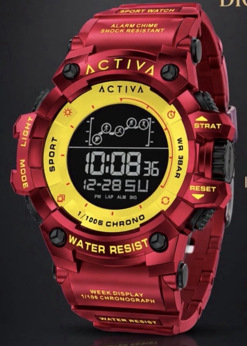 ACW8082-015 - Activa X Invicta Digital Unisex Watch - 50mm, Red (ACW8082-015) ACW8082-015 - Activa X Invicta Digital Unisex Watch - 50mm, Red (ACW8082-015)