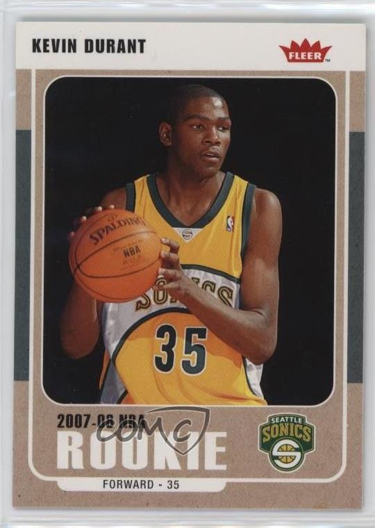 2007-08 Fleer 2007-08 NBA Rookie Kevin Durant #212 Rookie RC 0ij