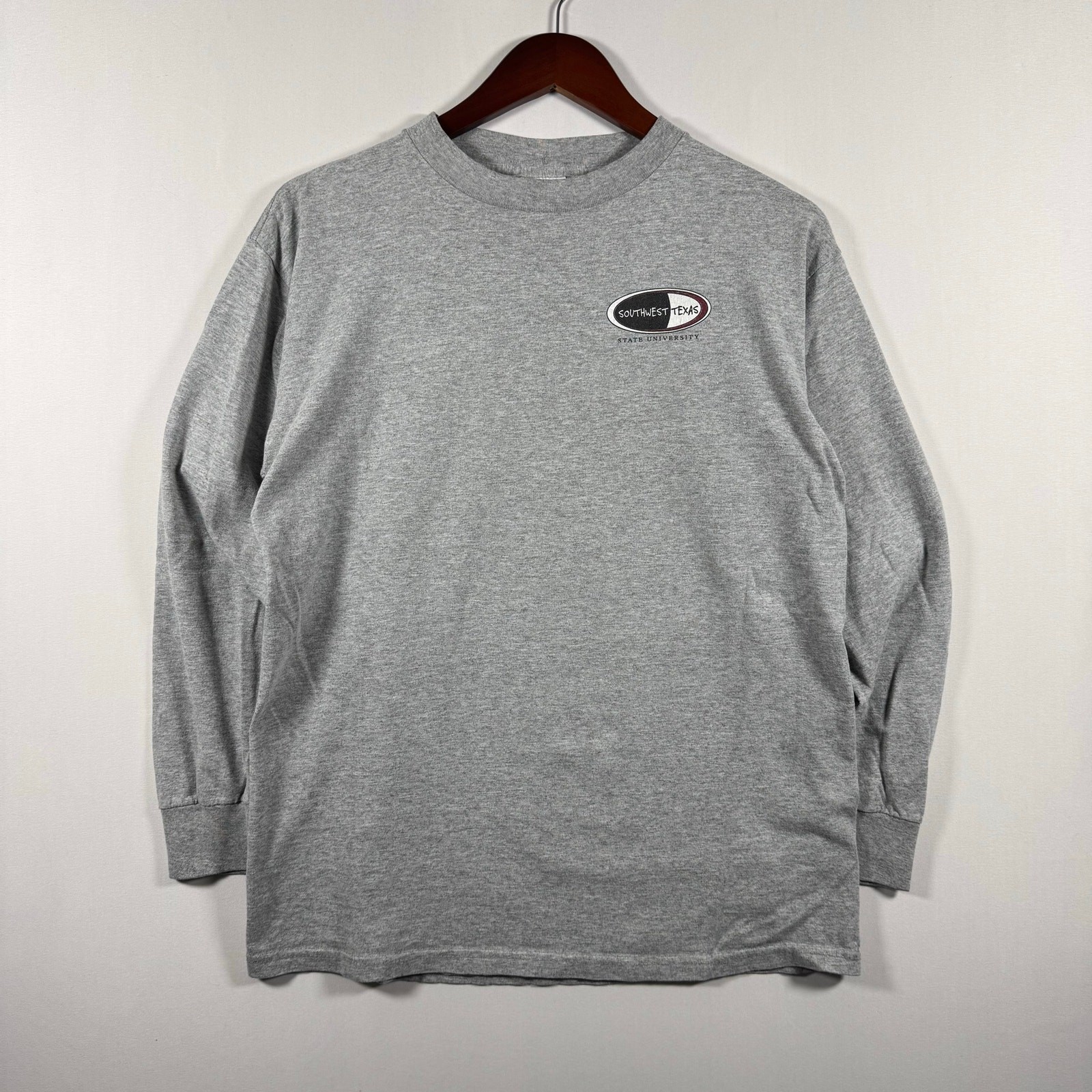 Vintage Southwest Texas State University Gray Long Sleeve Tee Size M Vintage Southwest Texas State University Gray Long Sleeve Tee Size M
